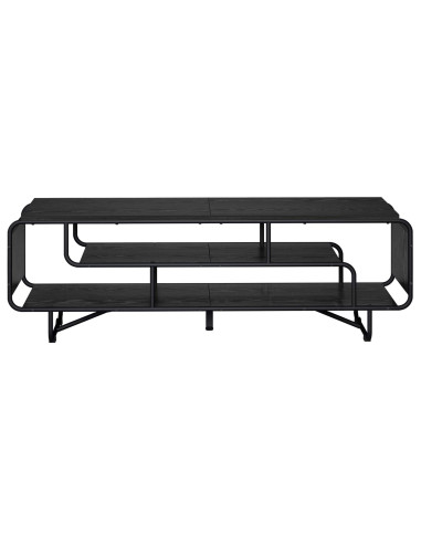 Supporto TV 140 x 36 x 45 cm Rovere Nero Legno ingegnerizzato