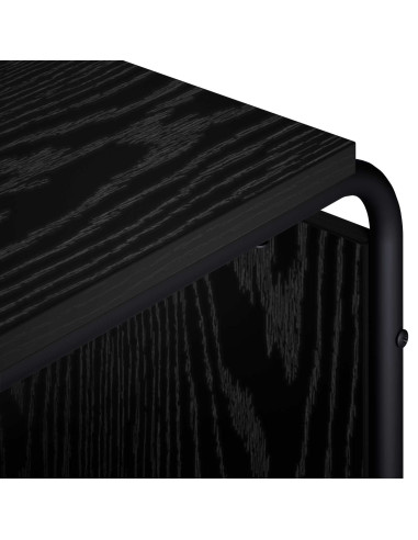 Supporto TV 98 x 36 x 45 cm Rovere Nero Legno ingegnerizzato