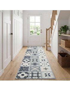 Runner Tappeto ORIZ 1150 gsm Grigio e Nero