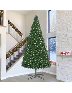 Albero di Natale con luci a corde decorative Verde 400 cm PVC
