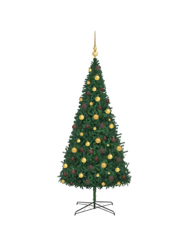 Albero di Natale con luci a corde decorative Verde 400 cm PVC