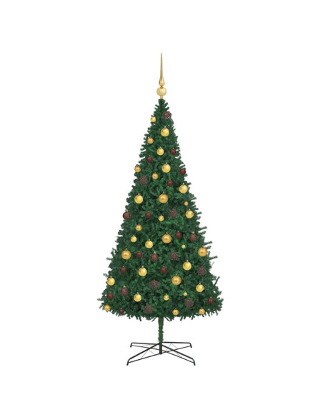 Albero di Natale con luci a corde decorative Verde 400 cm PVC
