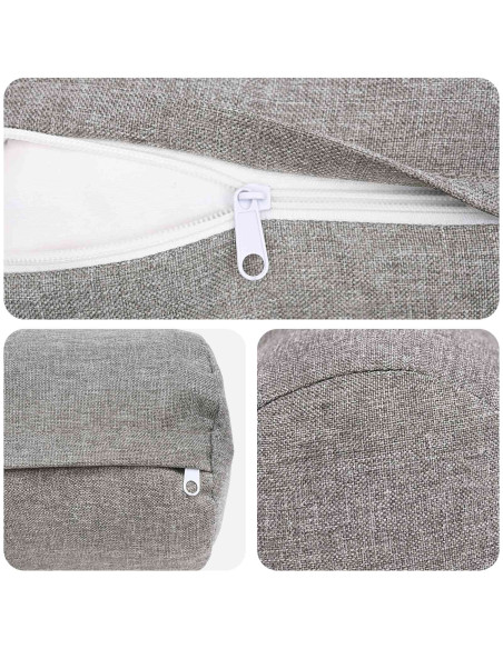 Cuscino con cuscino HEERLEN 6 pz Grigio Nuvola Tessuto