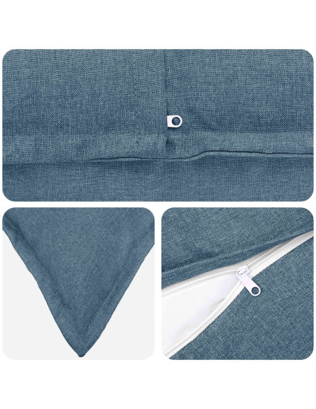 Cuscino con cuscino HOUTEN 6 pz Blu jeans Lino