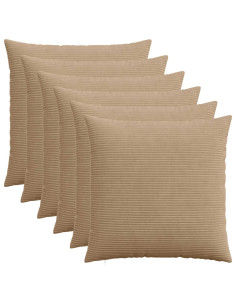 Federa 6 pcs HEERLEN Marrone 70 x 70 cm corduroy