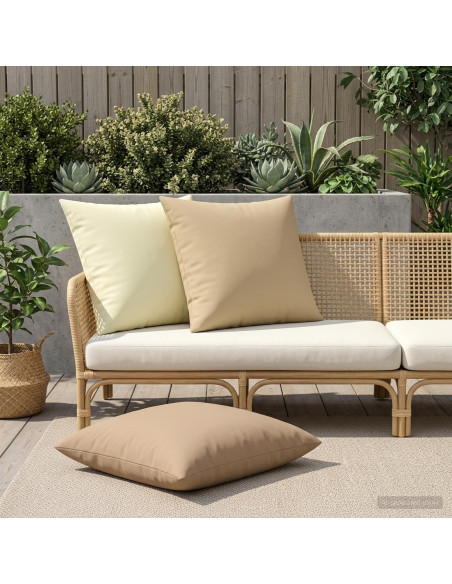 Federa 2 pcs HEERLEN Beige 80 x 80 cm Poliestere