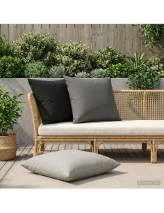 Federa 2 pcs HEERLEN Nero 80 x 80 cm Poliestere