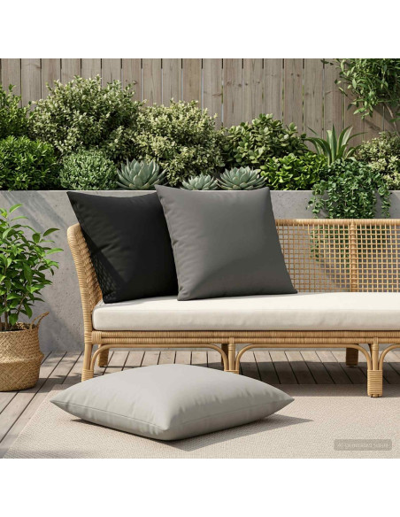 Federa 2 pcs HEERLEN Nero 80 x 80 cm Poliestere