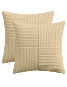 Federa 2 pcs ALMELO Grigio Verde 35 x 35 cm corduroy