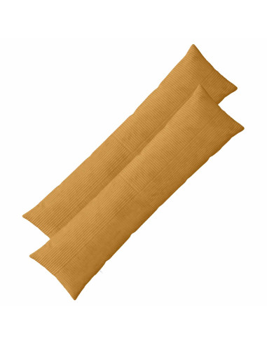 Federa 2 pcs ALMELO Giallo 40 x 145 cm corduroy
