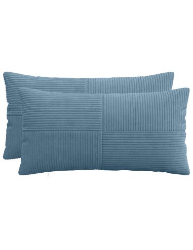 Federa 2 pcs ALMELO Blu 40 x 70 cm corduroy