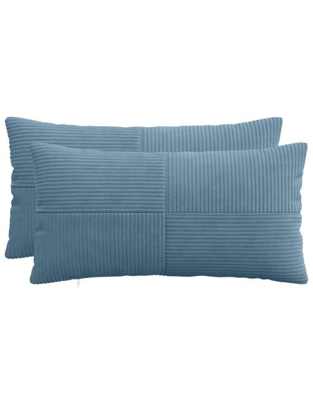 Federa 2 pcs ALMELO Blu 40 x 70 cm corduroy