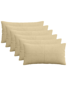 Federa 6 pcs ALMELO Grigio Verde 40 x 80 cm corduroy