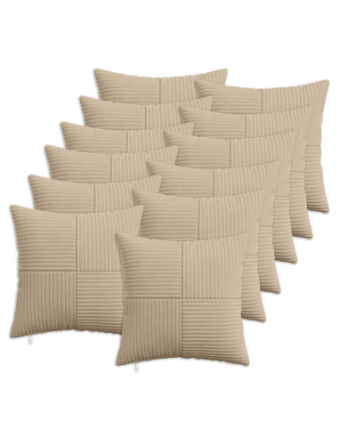 Federa 12 pcs ALMELO Tortora 45 x 45 cm corduroy