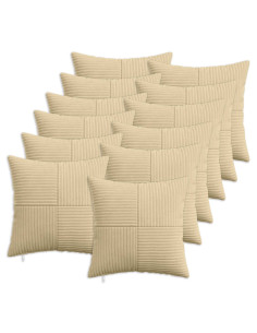 Federa 12 pcs ALMELO Grigio Verde 50 x 50 cm corduroy