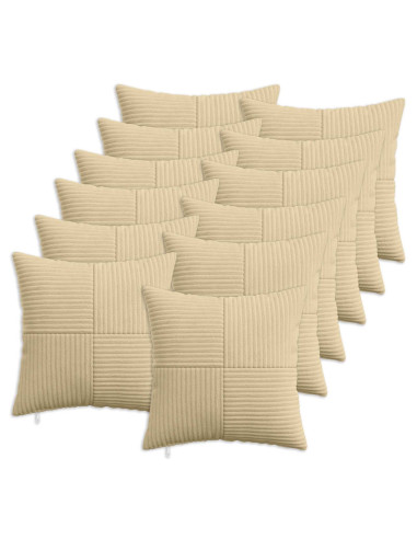 Federa 12 pcs ALMELO Grigio Verde 50 x 50 cm corduroy