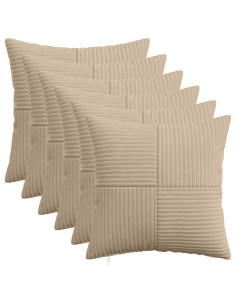 Federa 6 pcs ALMELO Tortora 50 x 50 cm corduroy