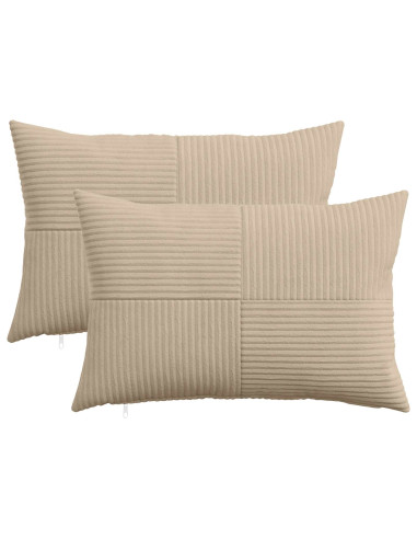 Federa 2 pcs ALMELO Tortora 50 x 80 cm corduroy