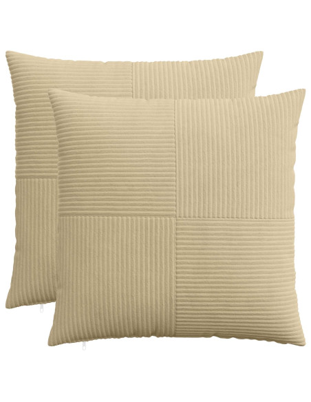 Federa 2 pcs ALMELO Grigio Verde 80 x 80 cm corduroy