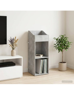 Mobile porta vinili Grigio Cemento 36 x 36 x 95,5 cm