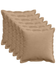 Federa 6 pz HOUTEN Marrone 30 x 30 cm corduroy