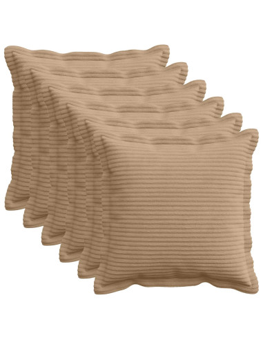 Federa 6 pz HOUTEN Marrone 30 x 30 cm corduroy