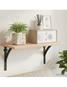 Supporti per mensole da parete 12 pz Nero 14.5 x 14.5 x 3.5 cm