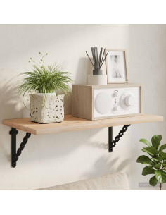 Supporti per mensole da parete 12 pz Nero 21 x 21 x 3,5 cm