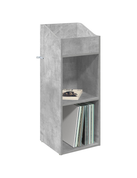 Mobile porta vinili Grigio Cemento 36 x 36 x 95,5 cm