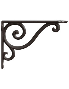 Supporti per mensole da parete 12 pz Marrone Antico 2