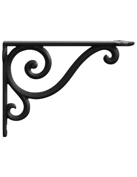 Supporti per mensole da parete 12 pz Nero 23.5 x 28 x 3.5 cm