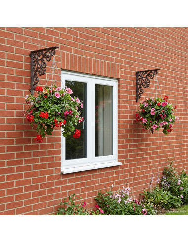 Supporti per mensole da parete 12 pz Nero 24 x 24 x 3,5 cm
