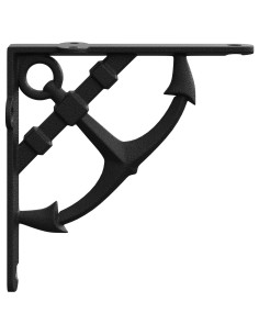 Supporti per mensole da parete 12 pz Nero 10 x 10 x 3 cm 2