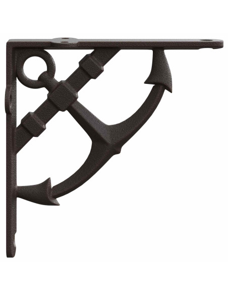 Supporti per mensole da parete 12 pz Marrone Antico