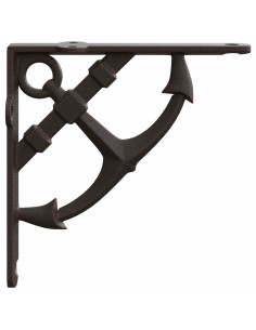 Supporti per mensole da parete 12 pz Marrone Antico 2