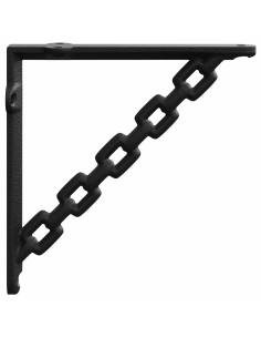 Supporti per mensole da parete 12 pz Nero 10.5 x 10.5 x 3 cm 2