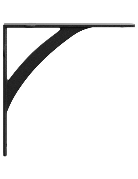 Supporti per mensole da parete 12 pz Nero 10 x 10 x 3 cm