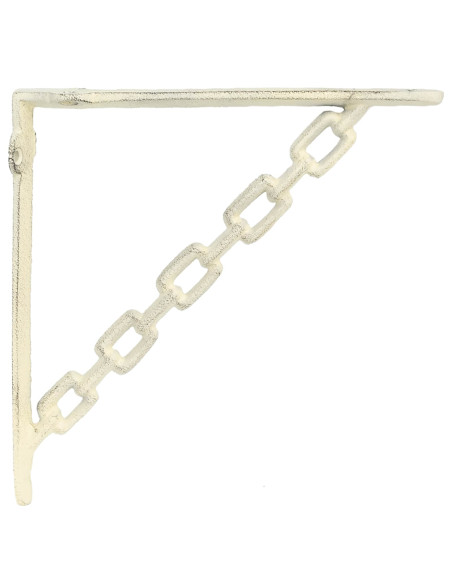 Supporti per mensole da parete 12 pz Bianco Antico