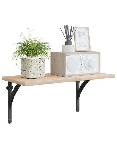 Supporti per mensole da parete 2 pz Nero 21 x 21 x 3,5 cm