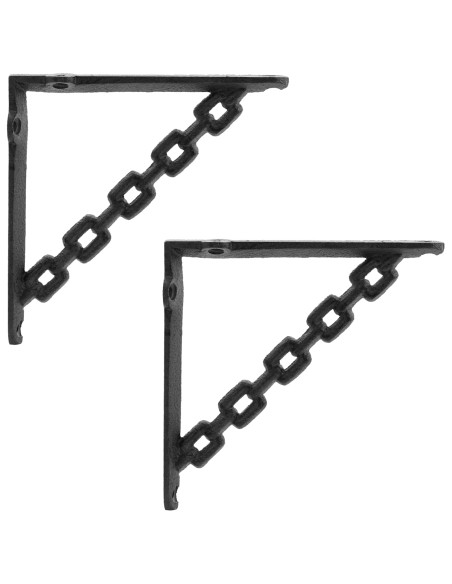 Supporti per mensole da parete 2 pz Nero 21 x 21 x 3,5 cm