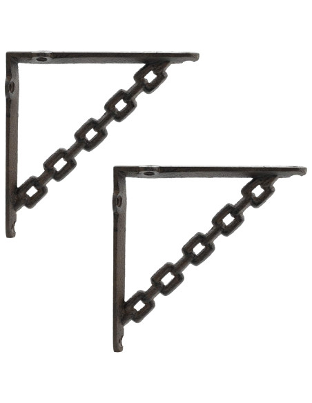 Supporti per mensole da parete 2 pz Marrone Antico