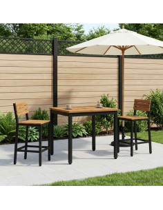 Tavolino da salotto Naturale e Nero 50 x 60,5 x 36 cm