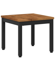 Tavolino da salotto Naturale e Nero 40 x 40,5 x 36 cm 2
