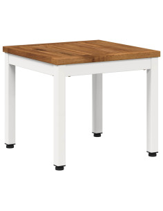 Tavolino da salotto Naturale e Bianco 40 x 40,5 x 36 cm 2