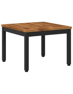 Tavolino da salotto Naturale e Nero 50 x 48,5 x 36 cm 2