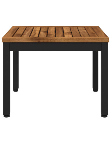 Tavolino da salotto Naturale e Nero 50 x 48,5 x 36 cm
