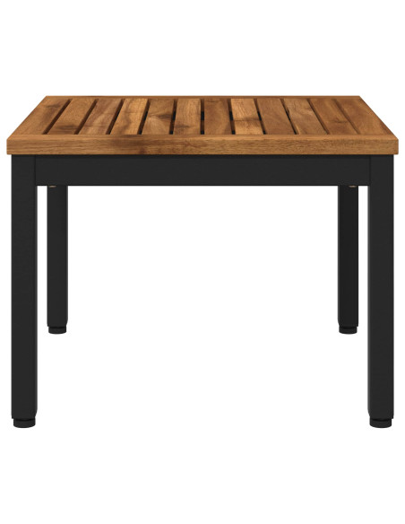 Tavolino da salotto Naturale e Nero 50 x 48,5 x 36 cm