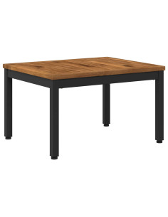 Tavolino da salotto Naturale e Nero 50 x 60,5 x 36 cm 2