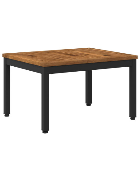 Tavolino da salotto Naturale e Nero 50 x 60,5 x 36 cm