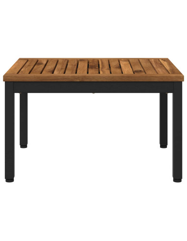 Tavolino da salotto Naturale e Nero 50 x 60,5 x 36 cm